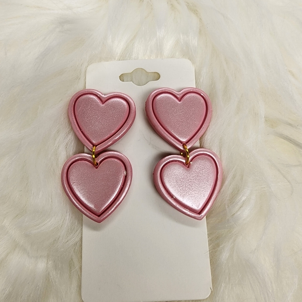 Heart Clay Earrings